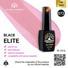 Gel polish BLACK ELITE 072, Global Fashion 8 ml