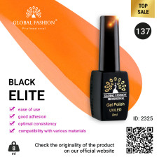 Gel polish BLACK ELITE 137, Global Fashion 8 ml