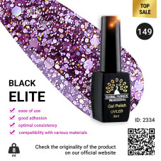 Gel polish BLACK ELITE 149, Global Fashion 8 ml