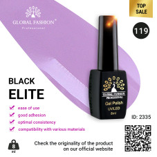 Gel polish BLACK ELITE 119, Global Fashion 8 ml