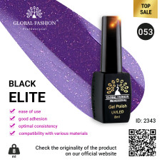 Gel polish BLACK ELITE 053, Global Fashion 8 ml