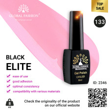 Gel polish BLACK ELITE 133, Global Fashion 8 ml