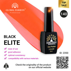 Gel polish BLACK ELITE 140, Global Fashion 8 ml