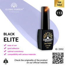 Gel polish BLACK ELITE 113, Global Fashion 8 ml