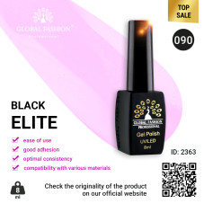 Gel polish BLACK ELITE 090, Global Fashion 8 ml