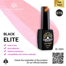 Gel polish BLACK ELITE 076, Global Fashion 8 ml