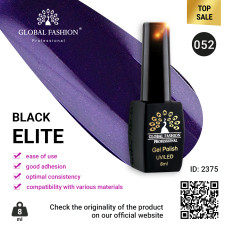 Gel polish BLACK ELITE 052, Global Fashion 8 ml