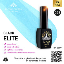 Gel polish BLACK ELITE 098, Global Fashion 8 ml