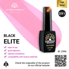 Gel polish BLACK ELITE 091, Global Fashion 8 ml