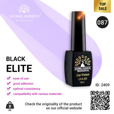 Gel polish BLACK ELITE 087, Global Fashion 8 ml