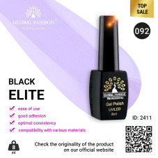 Gel polish BLACK ELITE 092, Global Fashion 8 ml