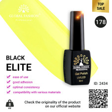 Gel polish BLACK ELITE 178, Global Fashion 8 ml