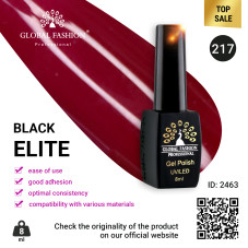 Gel polish BLACK ELITE 217, Global Fashion 8 ml