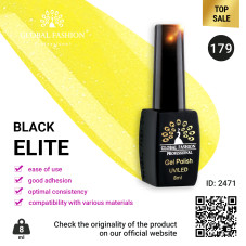 Gel polish BLACK ELITE 179, Global Fashion 8 ml