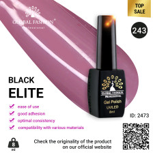 Gel polish BLACK ELITE 243, Global Fashion 8 ml