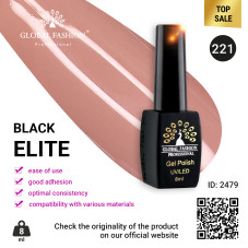 Gel polish BLACK ELITE 221, Global Fashion 8 ml