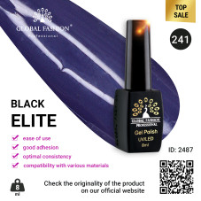 Gel polish BLACK ELITE 241, Global Fashion 8 ml