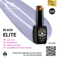 Gel polish BLACK ELITE 240, Global Fashion 8 ml