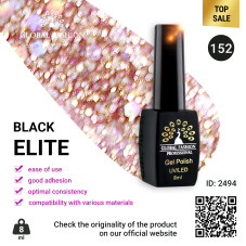 Gel polish BLACK ELITE 152, Global Fashion 8 ml