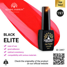 Gel polish BLACK ELITE 197, Global Fashion 8 ml