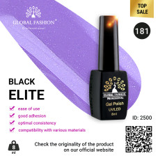 Gel polish BLACK ELITE 181, Global Fashion 8 ml