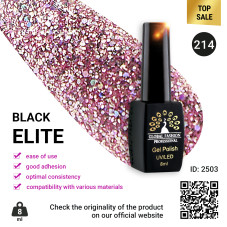 Gel polish BLACK ELITE 214, Global Fashion 8 ml