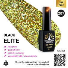 Gel polish BLACK ELITE 207, Global Fashion 8 ml