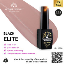 Gel polish BLACK ELITE 335, Global Fashion 8 ml