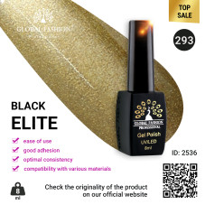 Gel polish BLACK ELITE 293, Global Fashion 8 ml