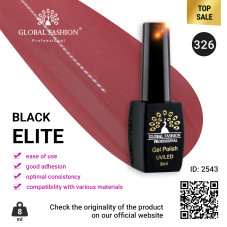 Gel polish BLACK ELITE 326, Global Fashion 8 ml