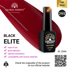 Gel polish BLACK ELITE 295, Global Fashion 8 ml