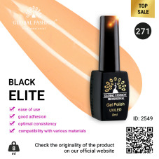 Gel polish BLACK ELITE 271, Global Fashion 8 ml