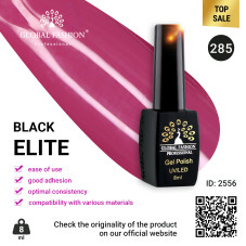 Gel polish BLACK ELITE 285, Global Fashion 8 ml