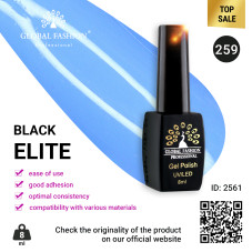 Gel polish BLACK ELITE 259, Global Fashion 8 ml