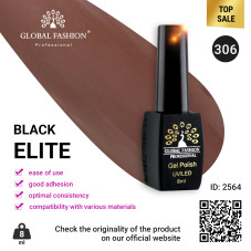 Gel polish BLACK ELITE 306, Global Fashion 8 ml