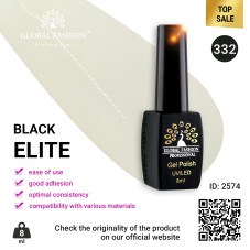 Gel polish BLACK ELITE 332, Global Fashion 8 ml