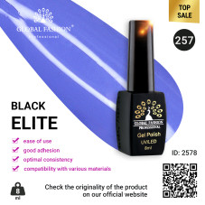 Gel polish BLACK ELITE 257, Global Fashion 8 ml