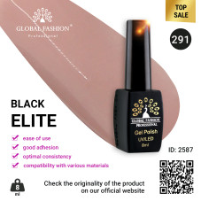 Gel polish BLACK ELITE 291, Global Fashion 8 ml