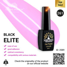 Gel polish BLACK ELITE 261, Global Fashion 8 ml