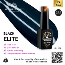 Gel polish BLACK ELITE 283, Global Fashion 8 ml