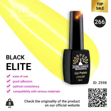 Gel polish BLACK ELITE 266, Global Fashion 8 ml