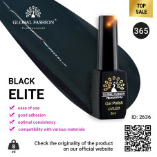 Gel polish BLACK ELITE 365, Global Fashion 8 ml