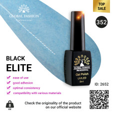 Gel polish BLACK ELITE 352, Global Fashion 8 ml