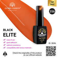 Gel polish BLACK ELITE 356, Global Fashion 8 ml