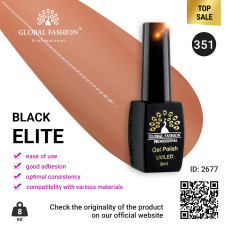 Gel polish BLACK ELITE 351, Global Fashion 8 ml