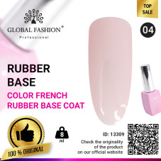 Color french base for gel polish Global Fashion, Color French Base Coat 8 ml, 04