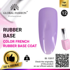 Color french base for gel polish Global Fashion, Color French Base Coat 8 ml, 12