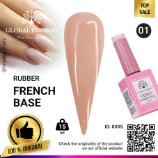 Rubber Base Coat French, 15 ml, Global Fashion 01