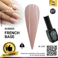 Rubber Base Coat French, 8 ml, Global Fashion 07