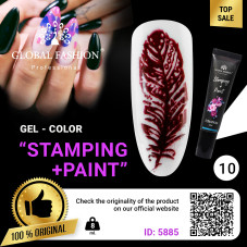 Global Fashion Gel Paint for Stamping and Chinese Painting, brown, 8 ml 10
